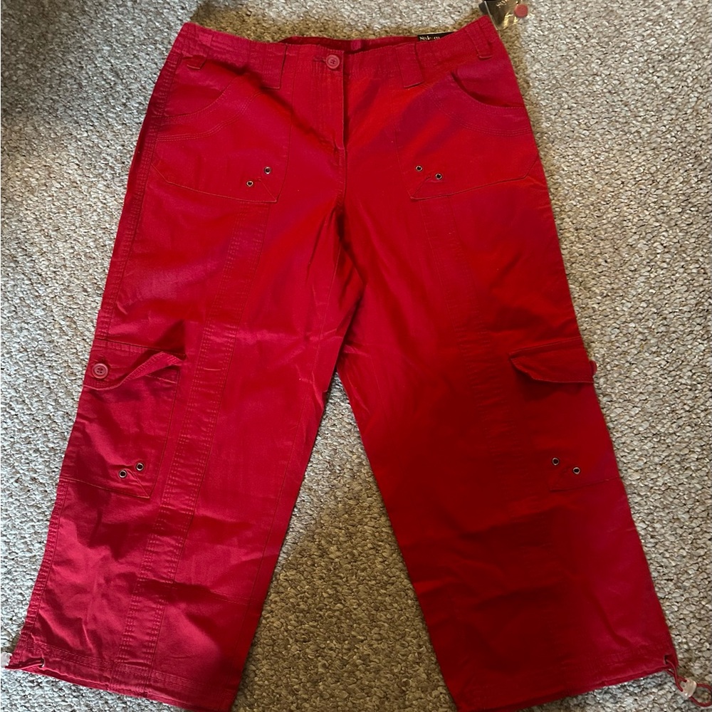 Red capri pants by STYLE & CO